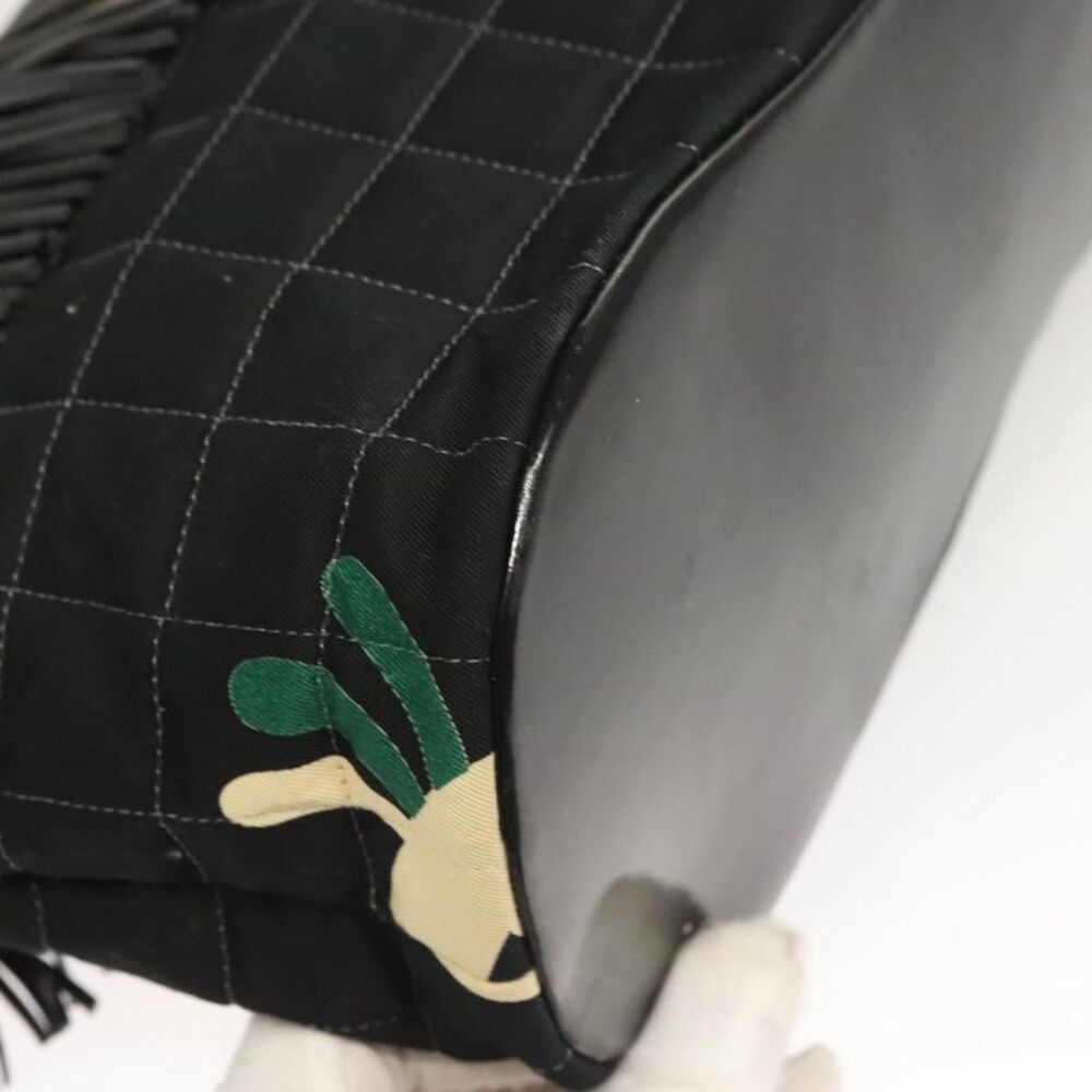 Chanel Chocolate Bar Black Canvas Handbag (Pre-Owned) - Picture 8 of 16